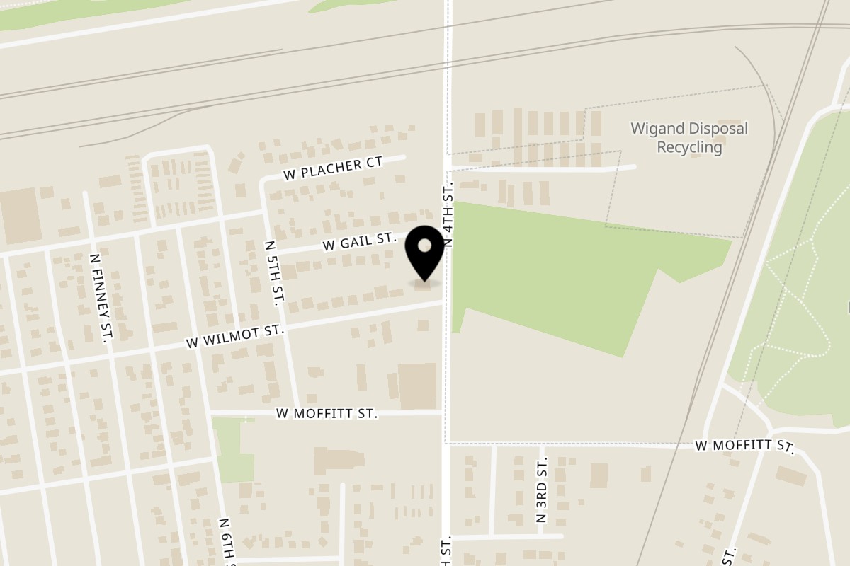 Map showing the location of Castaways on 1707 N 4th St in Chillicothe